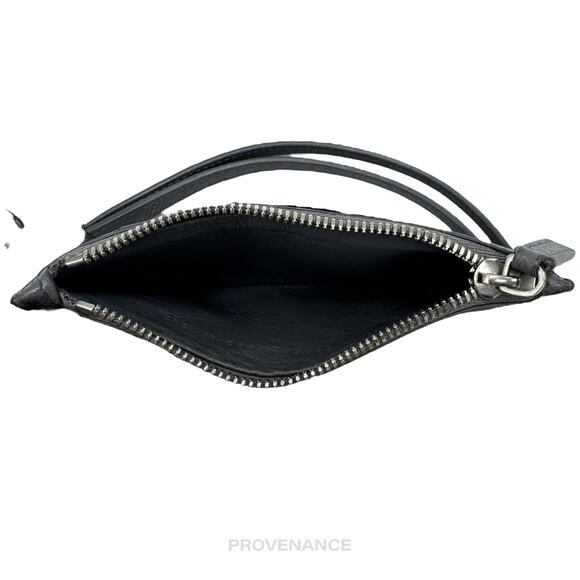 🔴 Balenciaga Logo Neck Lanyard Zip Card Wallet - Gray - Picture 6 of 10